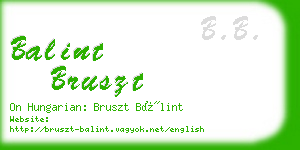 balint bruszt business card